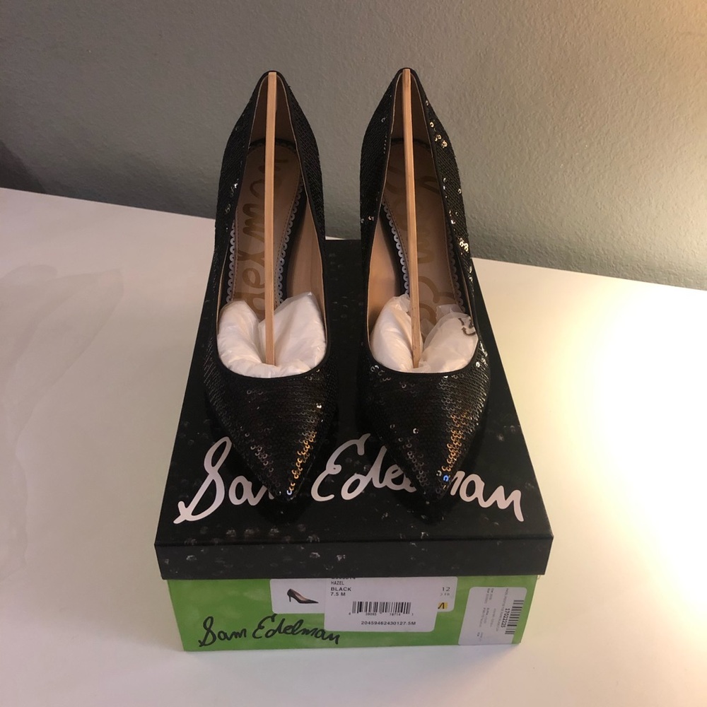 Sam Edelman Sparkly Sequin Hazel Pointed Toe Heels - image 4